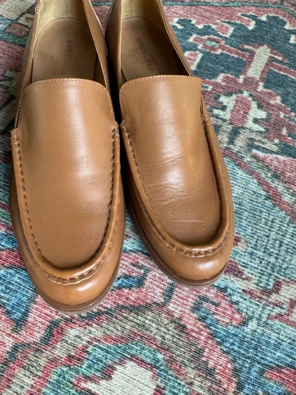 TWO PAIRS Everlane Womens The Modern Loafer Black and Camel 10.5